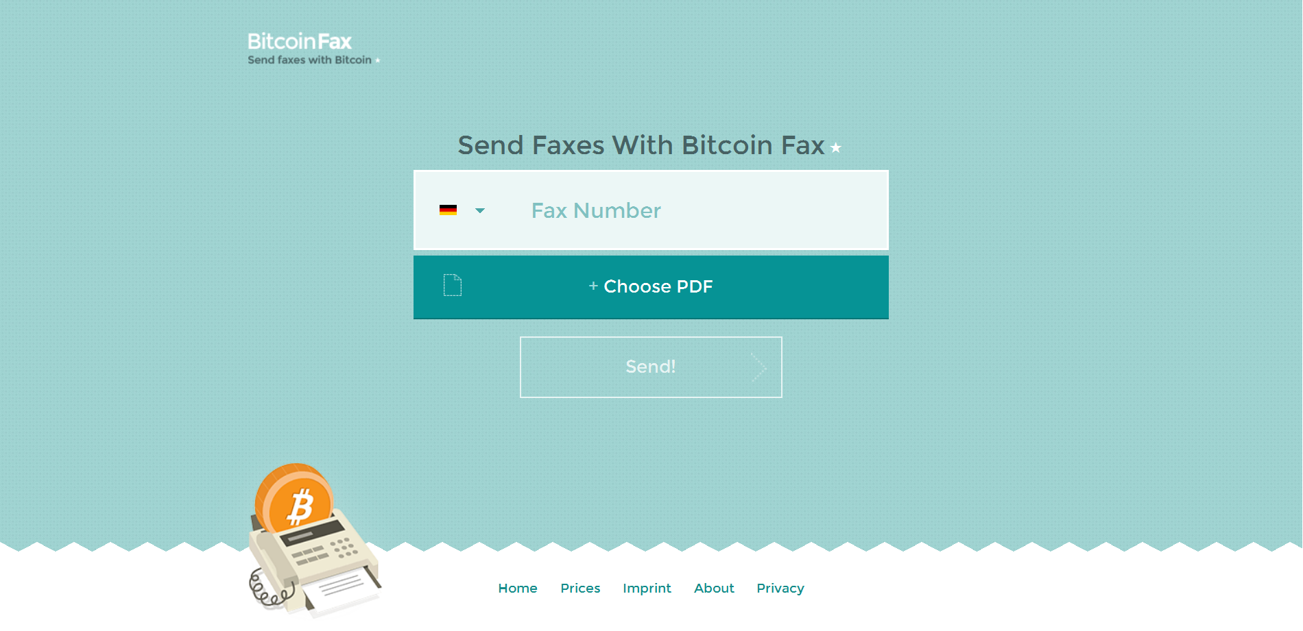 Faxe faxen mit Bitcoin