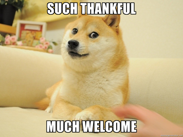 doge thankful