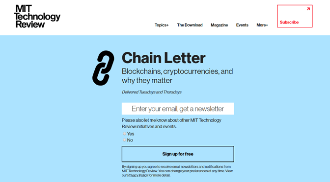 Bitcoin-Newsletter-Tipp – Chain Letter